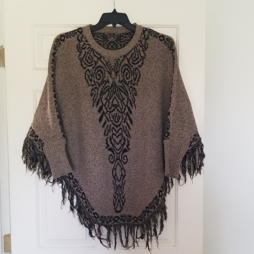 Winter poncho sweater